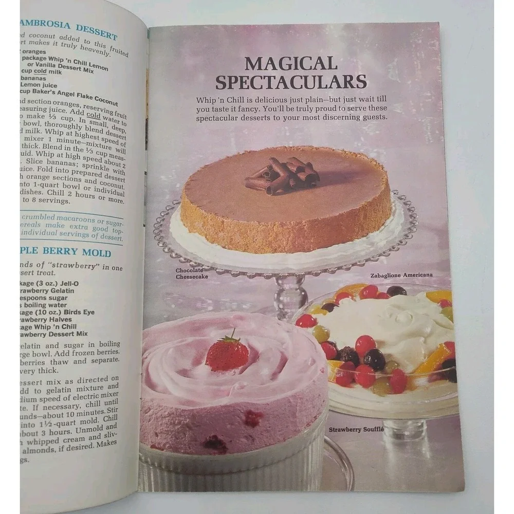 1965 RECIPE BOOK Whip'N Chill‎ Magical Desserts UNIQUE SEE B38.1GA0000